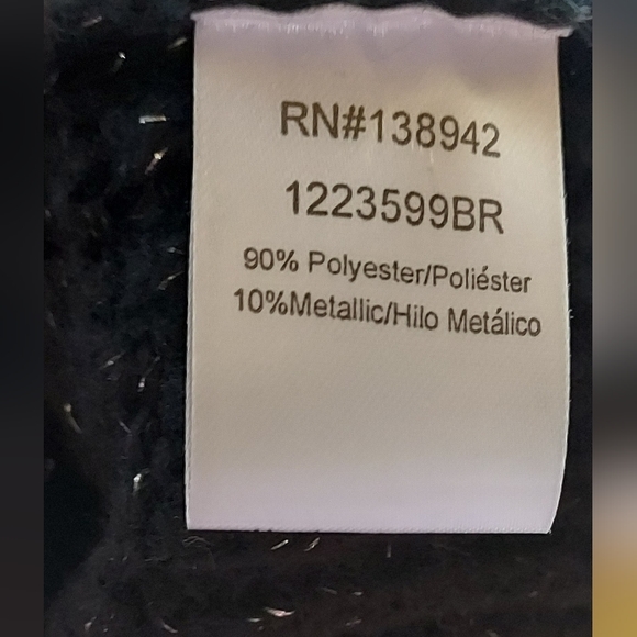 Studded Open Side Black Cable Knit Lurex Sweater by ON TWELFTH - Picture 5 of 7